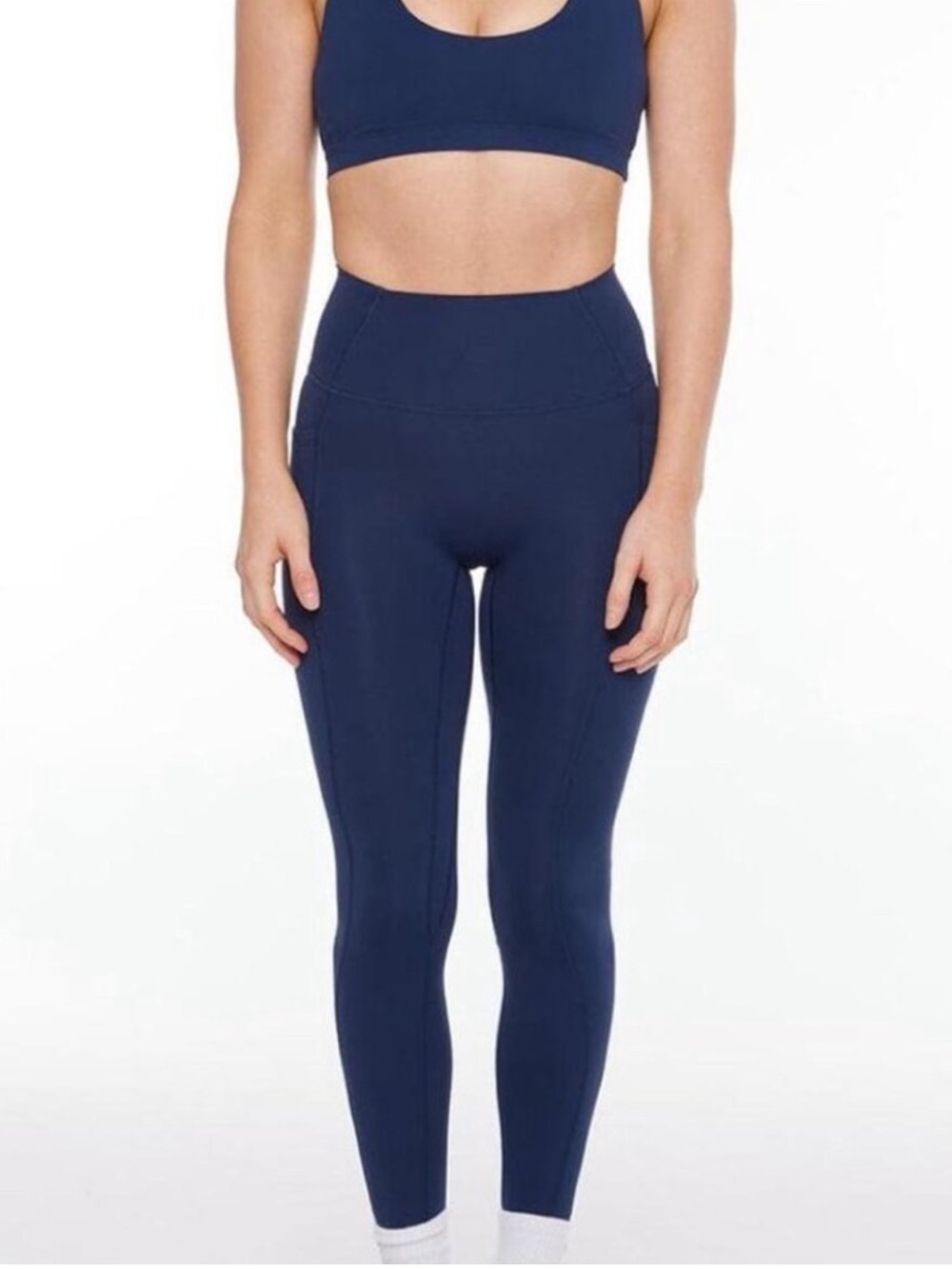 CSB Crop Shop Boutique High-Waist Navy Blue Women's Activewear Leggings Medium